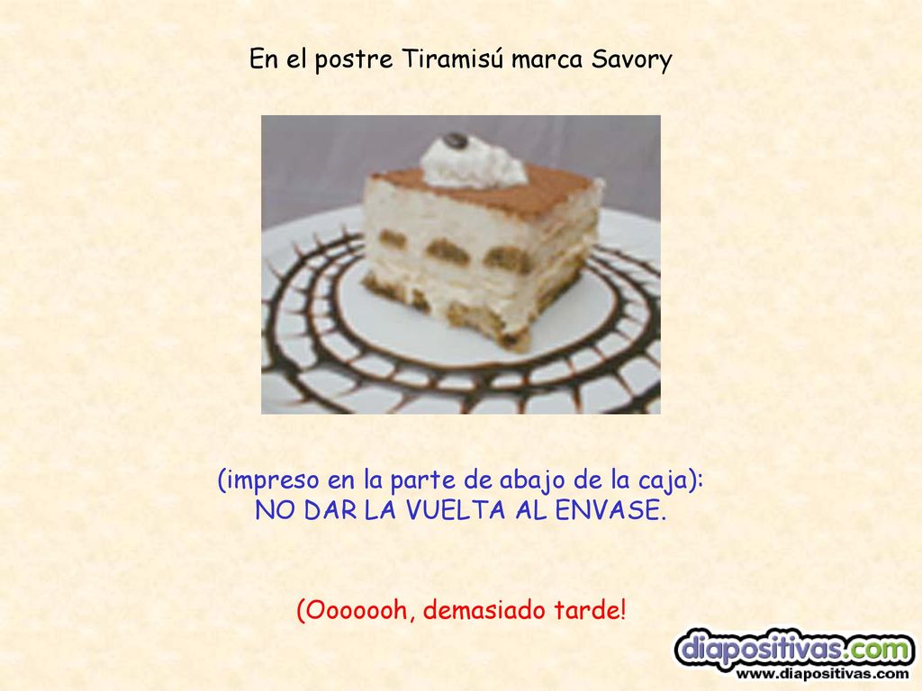 En el postre Tiramisú marca Savory