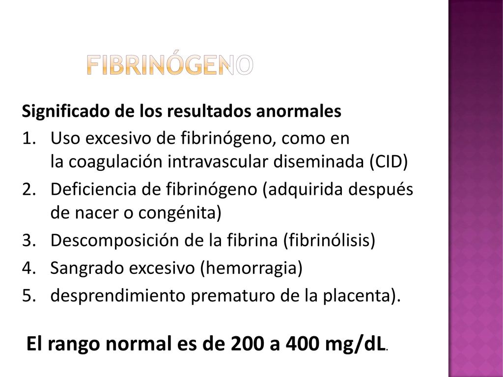 El rango normal es de 200 a 400 mg/dL.