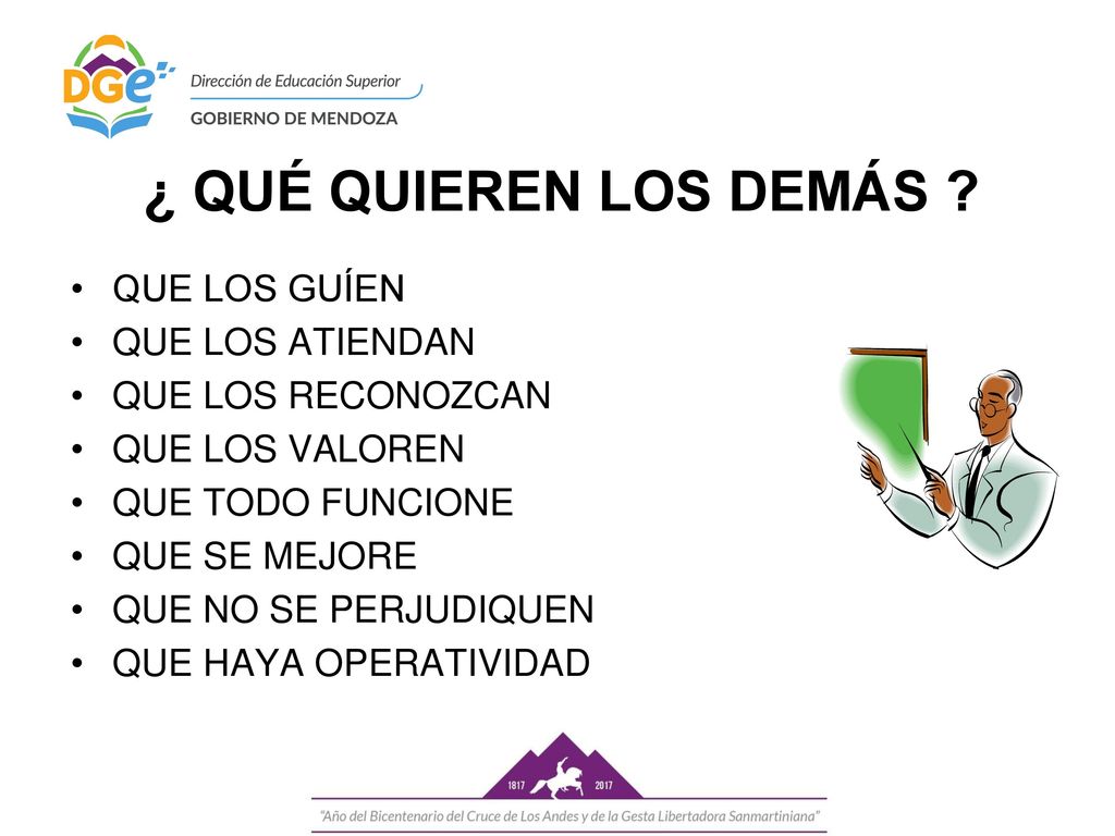 ¿ QUÉ QUIEREN LOS DEMÁS QUE LOS GUÍEN QUE LOS ATIENDAN