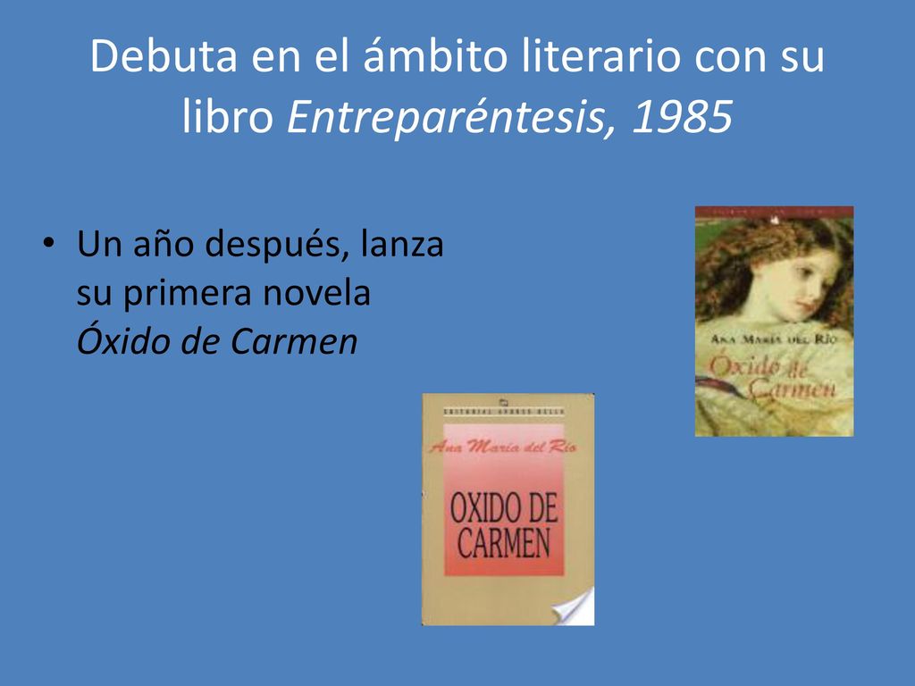 Debuta en el ámbito literario con su libro Entreparéntesis, 1985