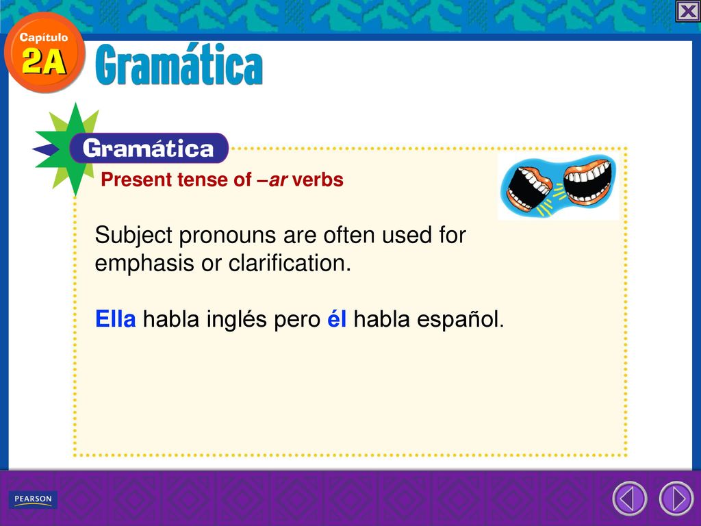 Subject pronouns are often used for emphasis or clarification.