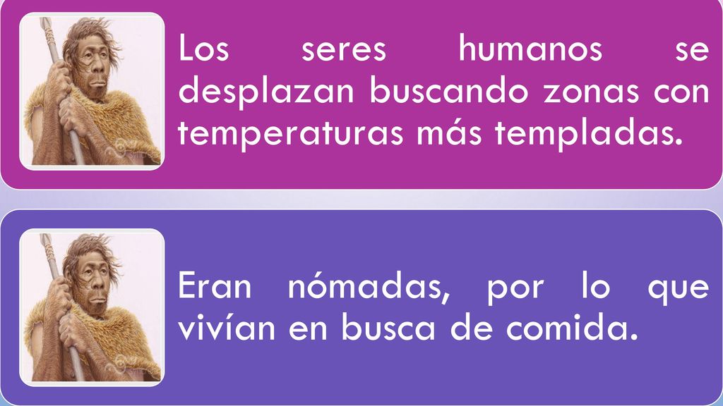 Los seres humanos se desplazan buscando zonas con temperaturas más templadas.