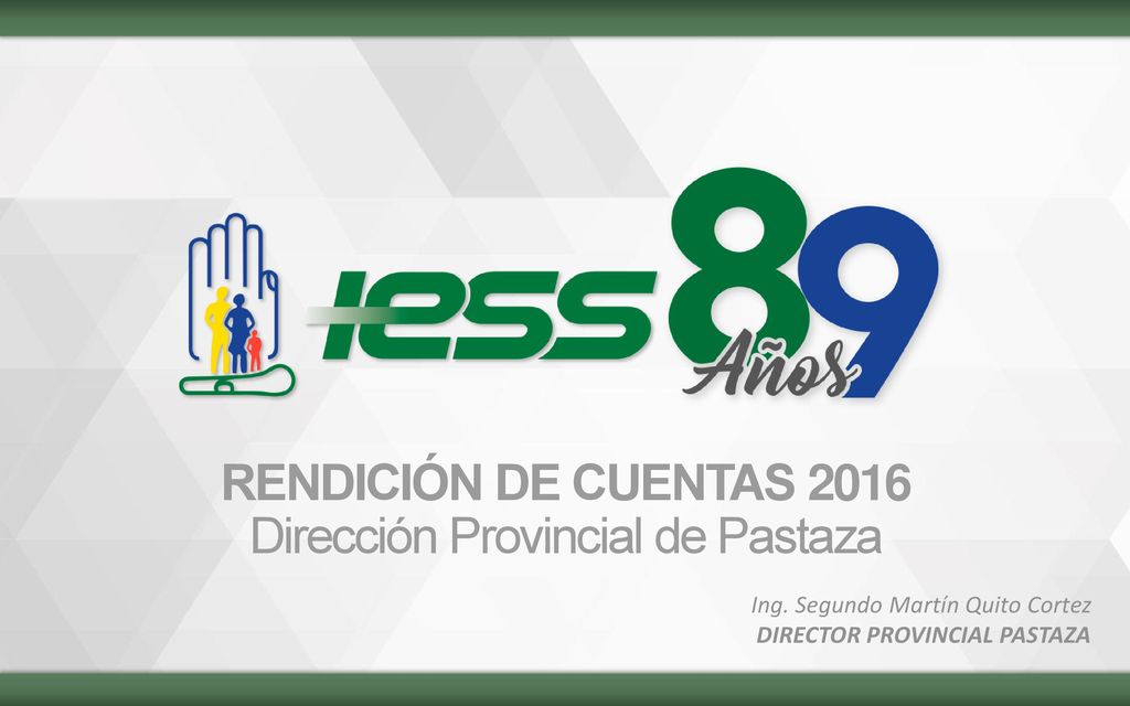 Ing. Segundo Martín Quito Cortez DIRECTOR PROVINCIAL PASTAZA