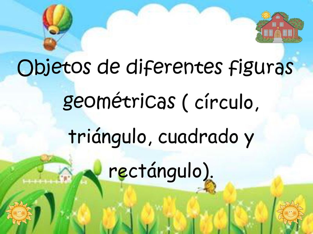 Objetos de diferentes figuras geométricas ( círculo, triángulo, cuadrado y rectángulo).