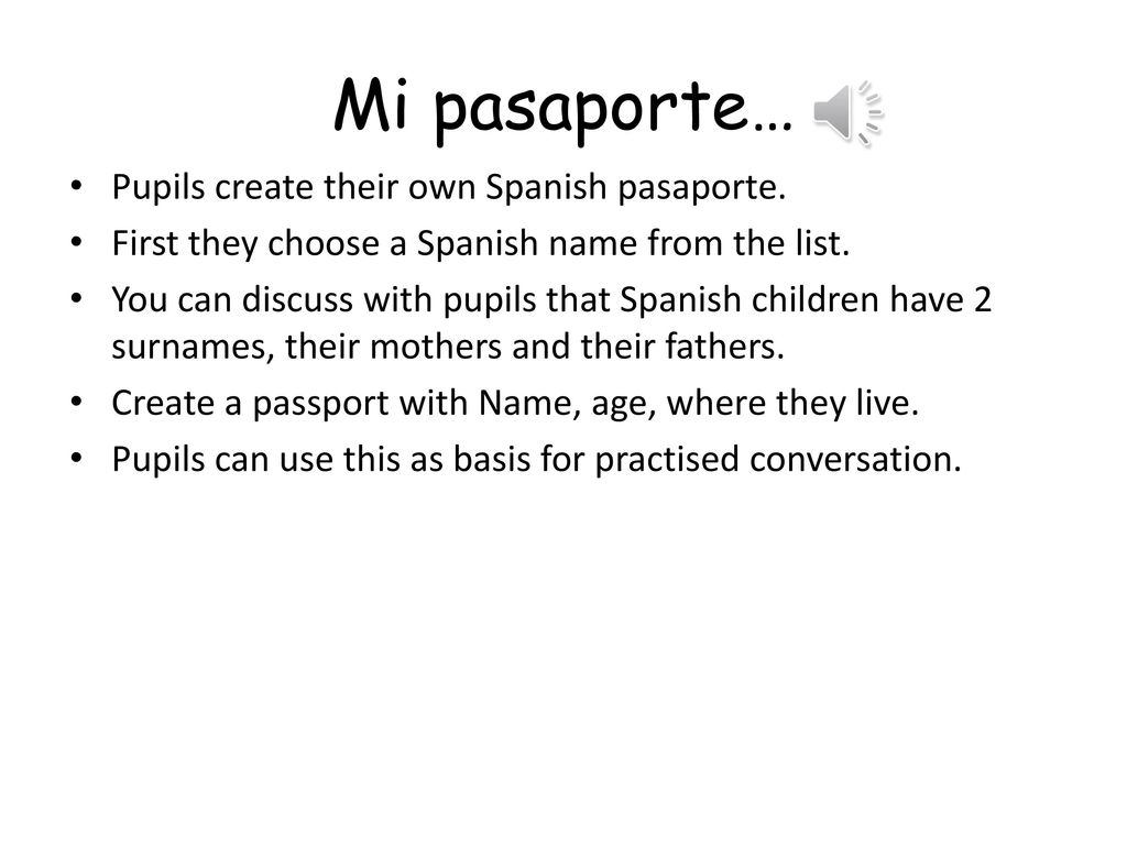 Mi pasaporte… Pupils create their own Spanish pasaporte.