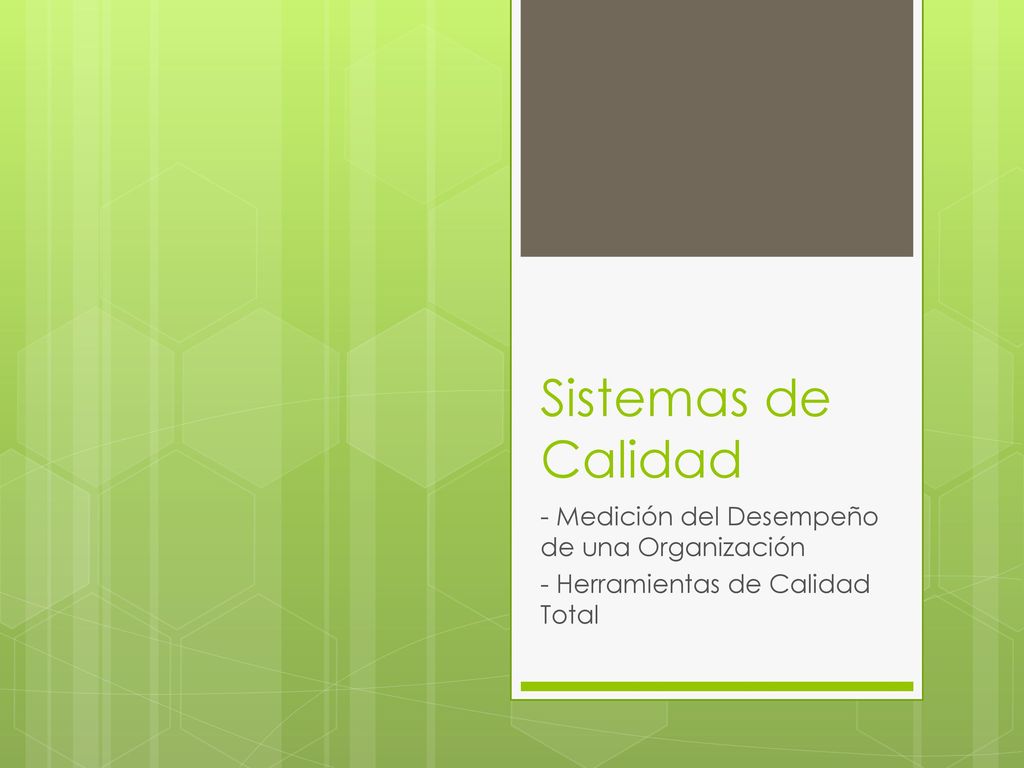 Sistemas de Calidad - Medición del Desempeño de una Organización