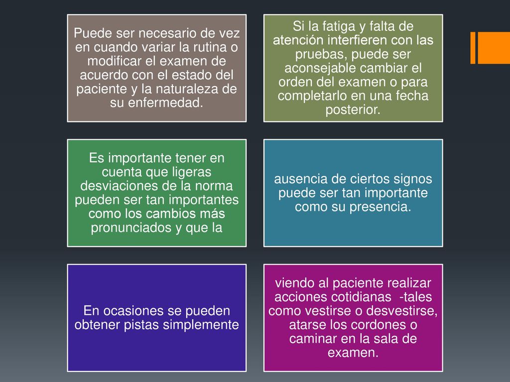ausencia de ciertos signos puede ser tan importante como su presencia.