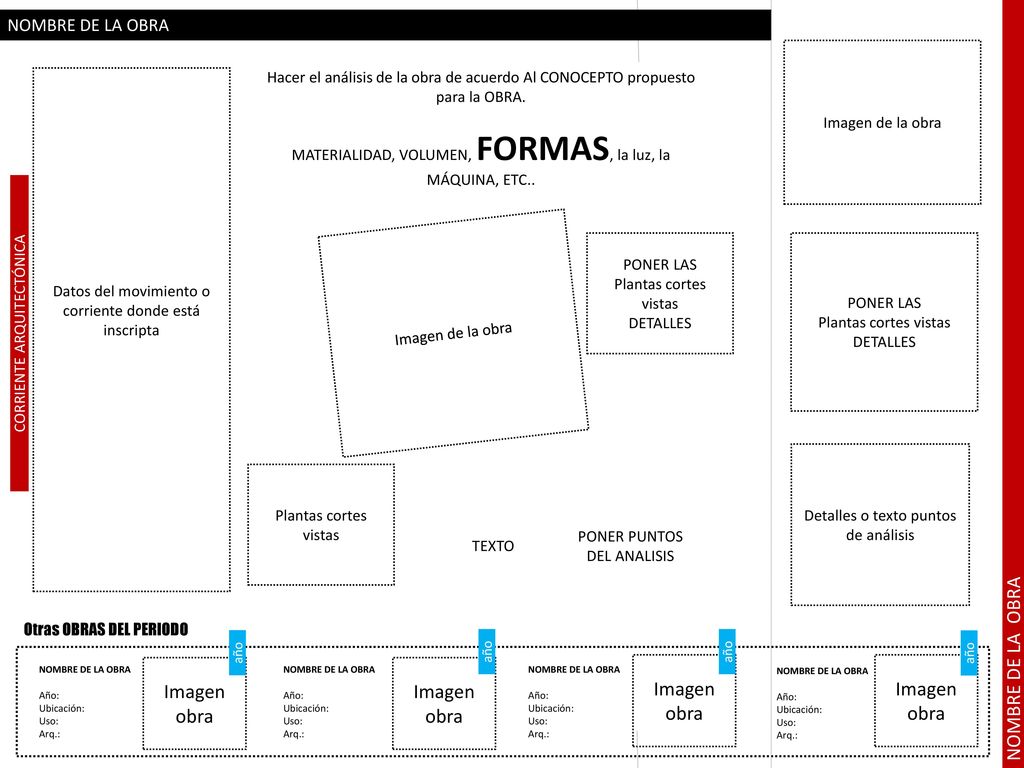 NOMBRE DE LA OBRA Imagen obra Imagen obra Imagen obra Imagen obra
