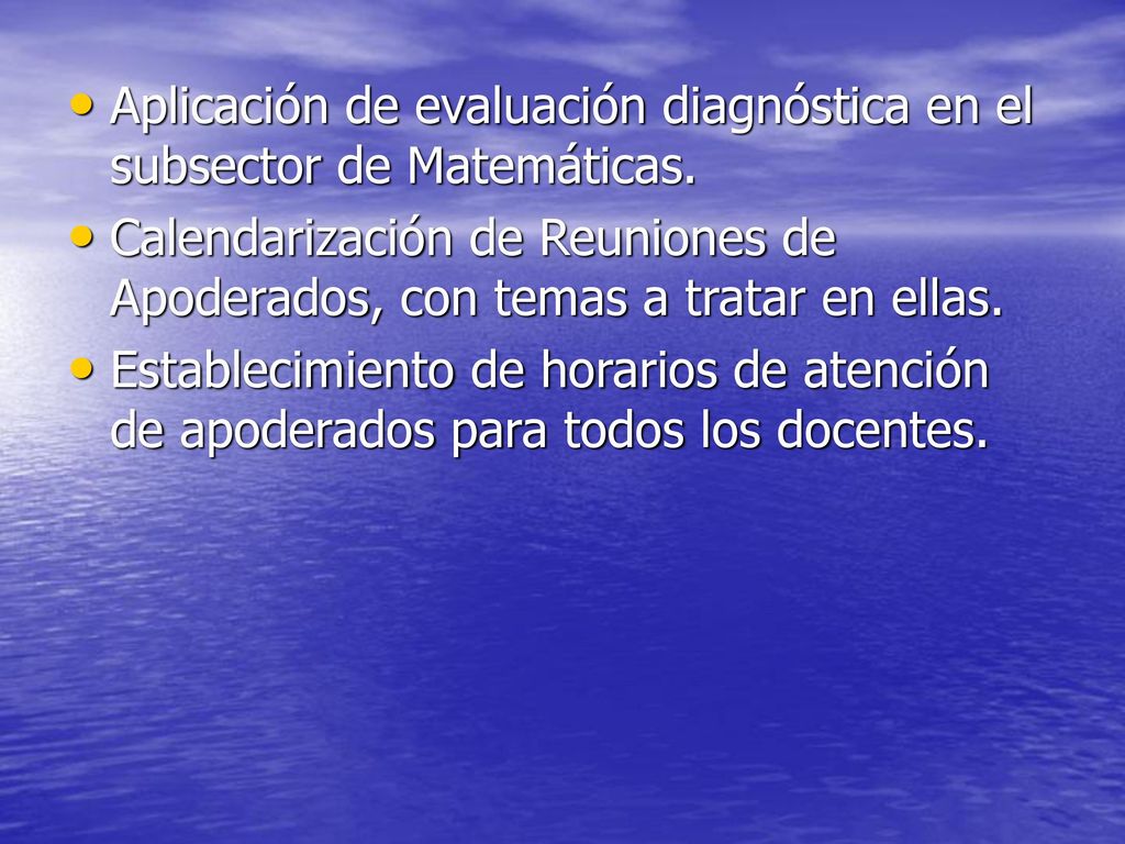 Aplicación de evaluación diagnóstica en el subsector de Matemáticas.