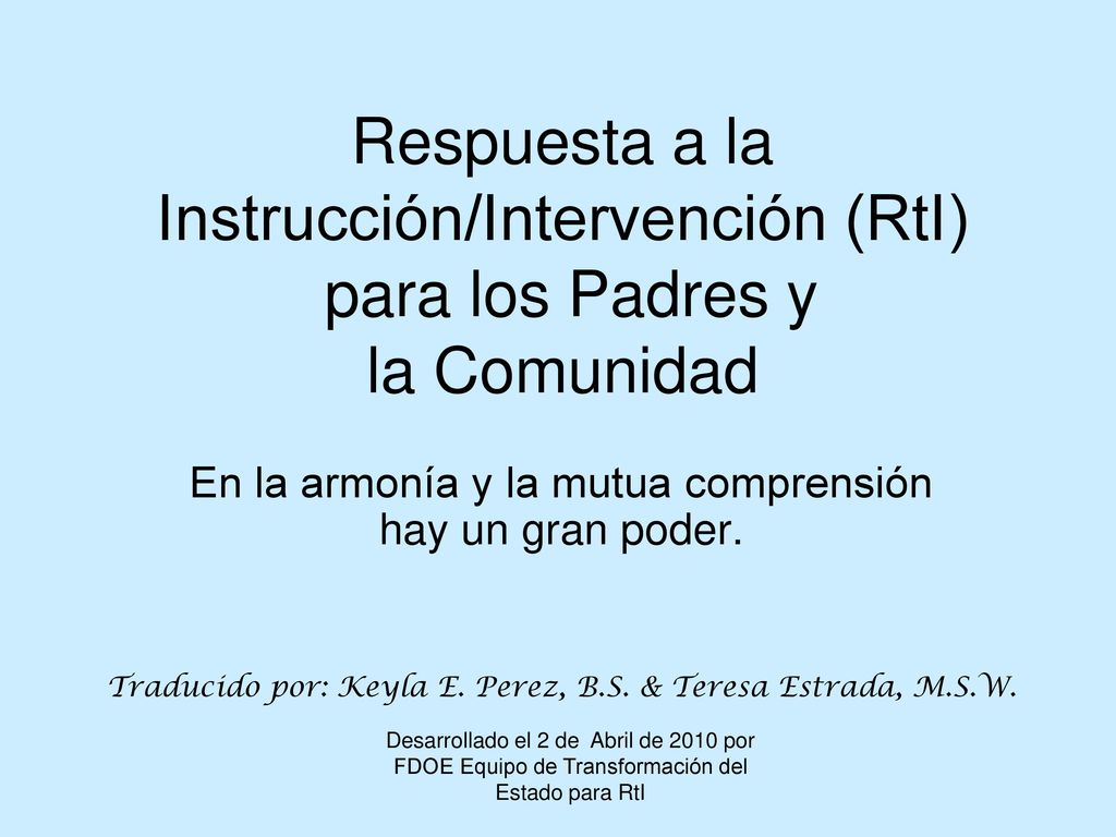 En la armonía y la mutua comprensión hay un gran poder.