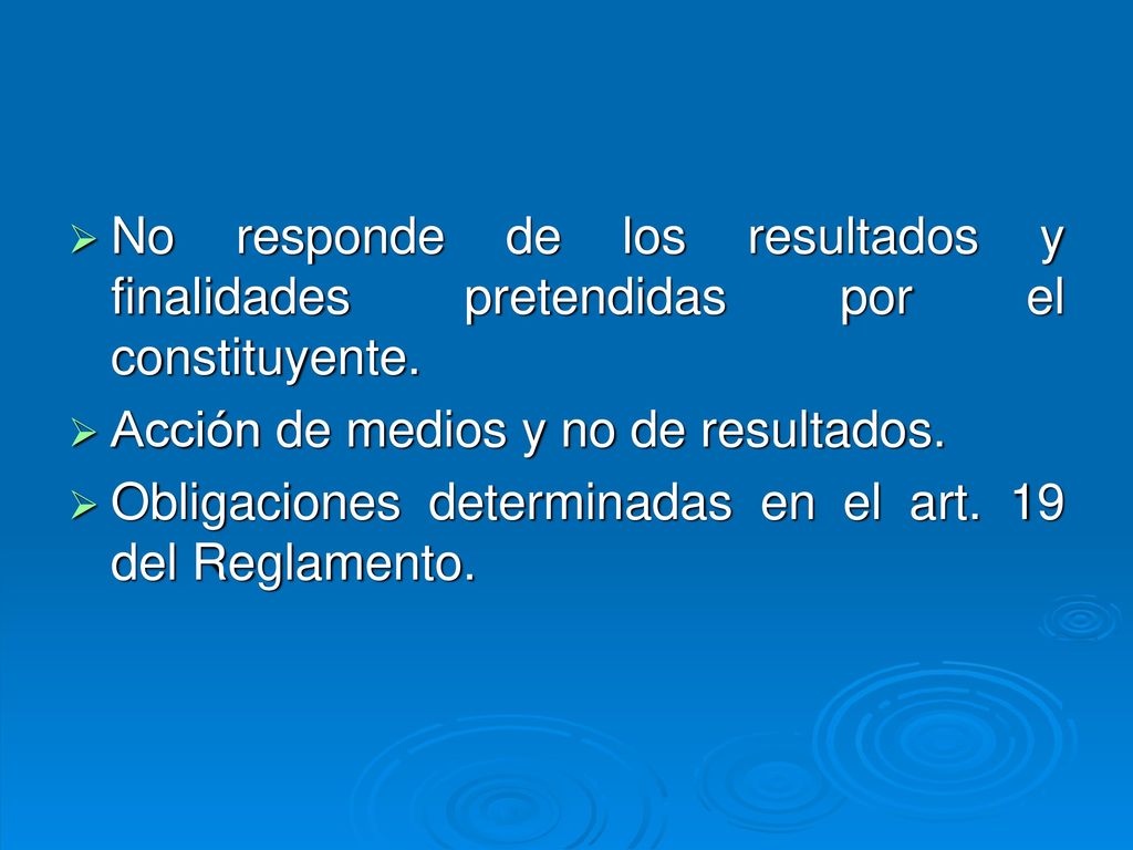 No responde de los resultados y finalidades pretendidas por el constituyente.