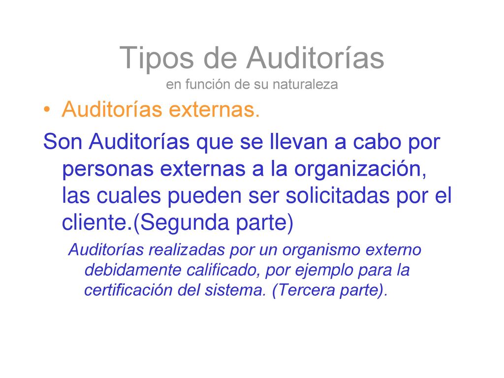 Tipos de Auditorías en función de su naturaleza
