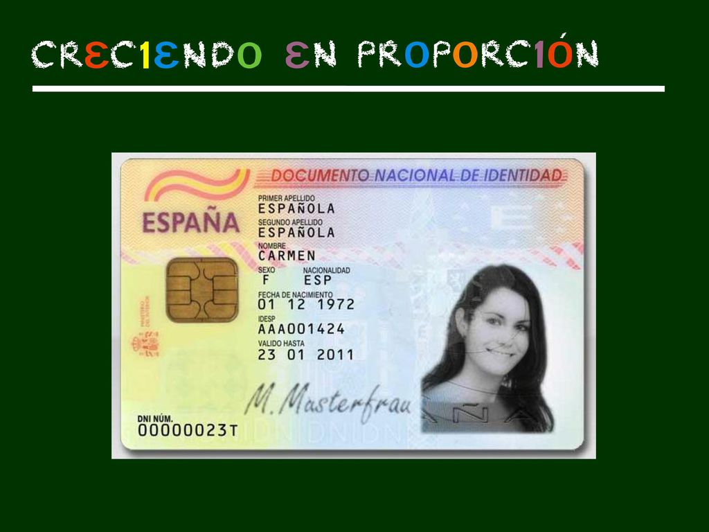 También usamos el rectángulo áureo en el DNI, o las tarjetas de crédito.