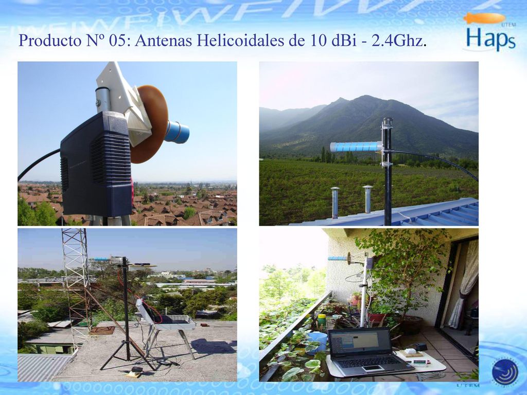 Producto Nº 05: Antenas Helicoidales de 10 dBi - 2.4Ghz.