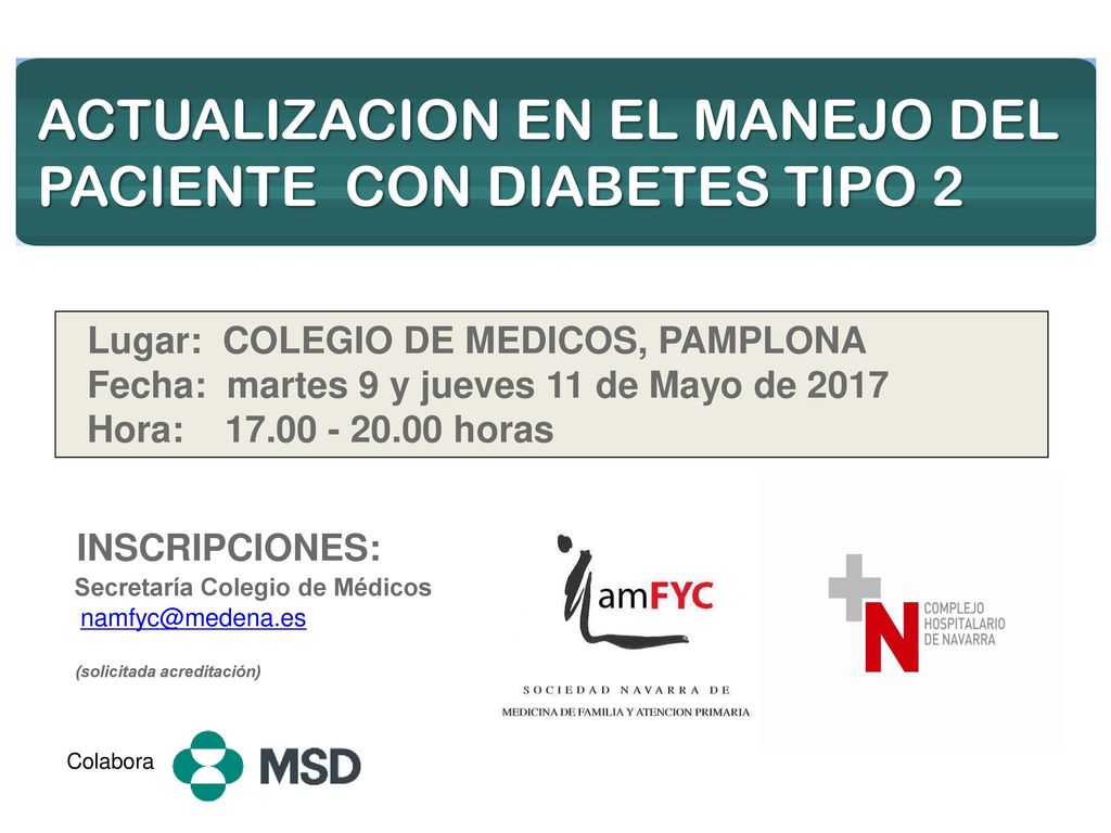 ACTUALIZACION EN EL MANEJO DEL PACIENTE CON DIABETES TIPO 2