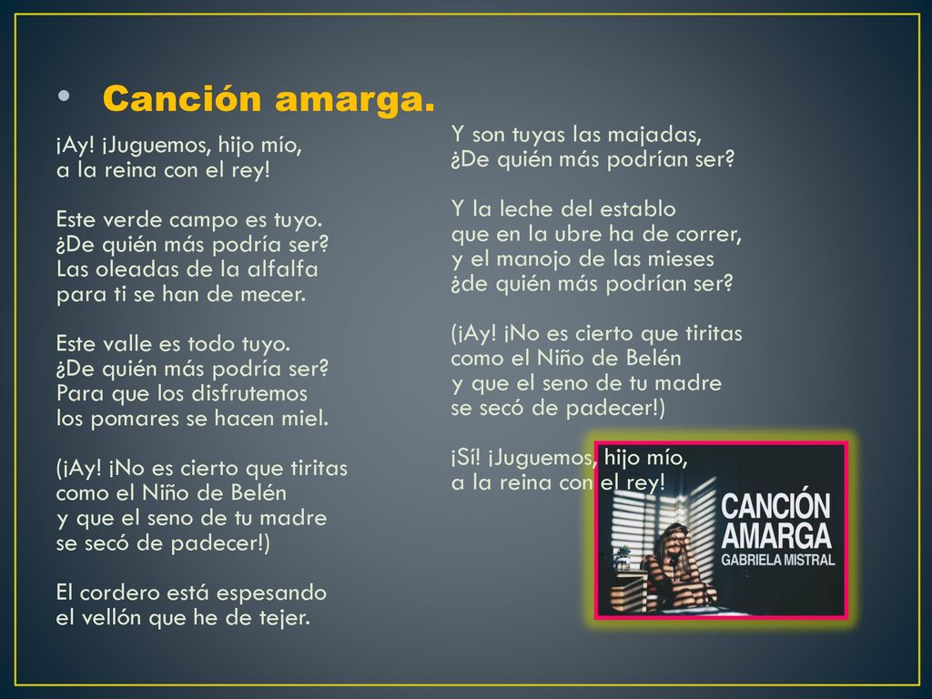¡Ay. ¡Juguemos, hijo mío, a la reina con el rey