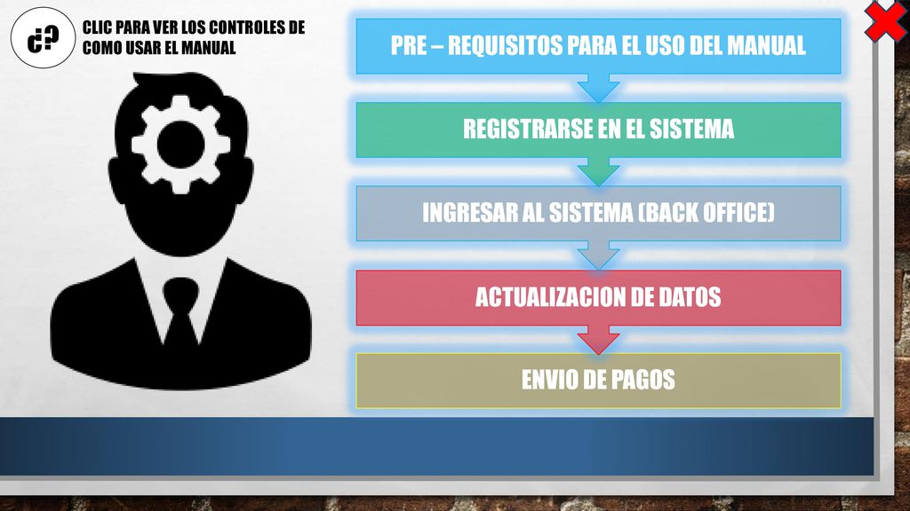 ¿ PRE – REQUISITOS PARA EL USO DEL MANUAL REGISTRARSE EN EL SISTEMA