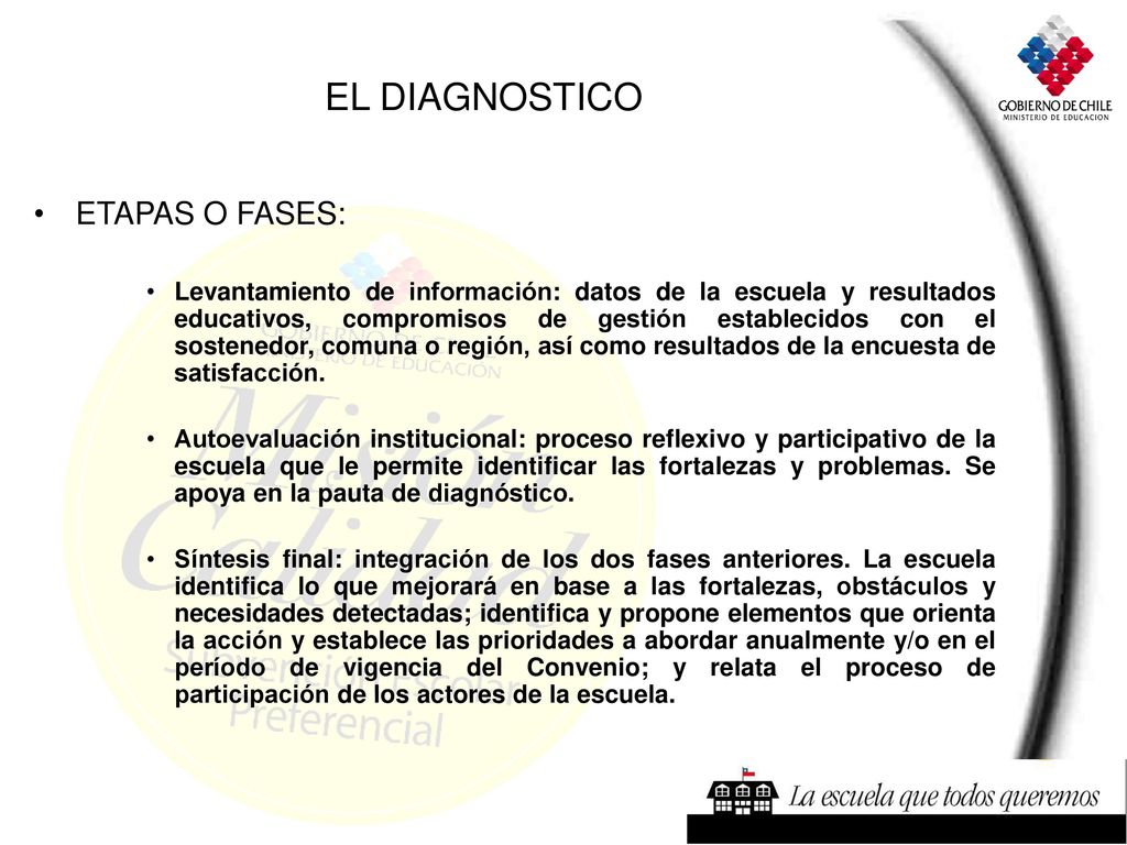 EL DIAGNOSTICO ETAPAS O FASES: