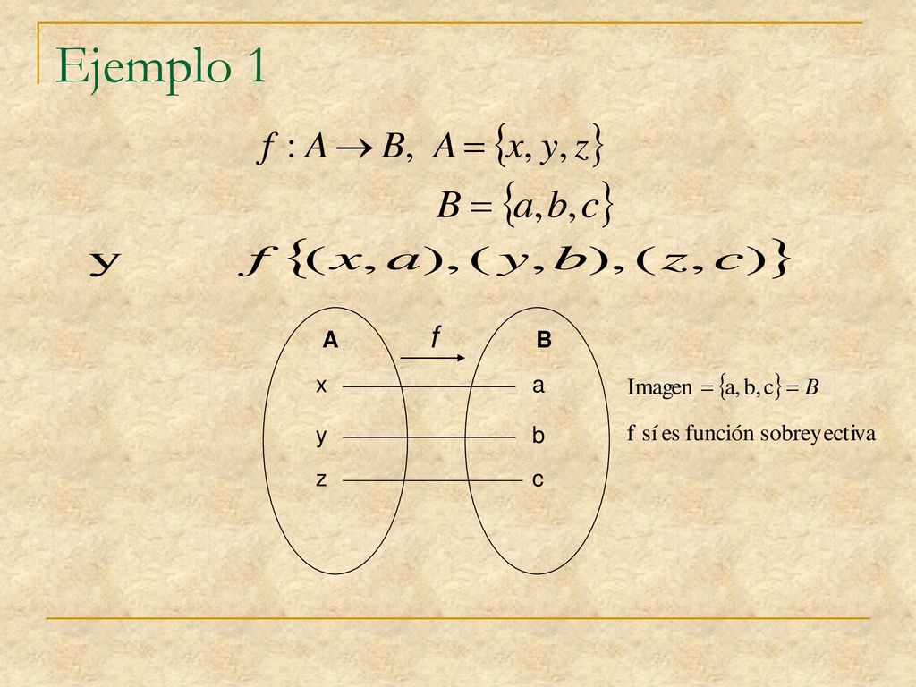 Ejemplo 1 f A B x a y b z c