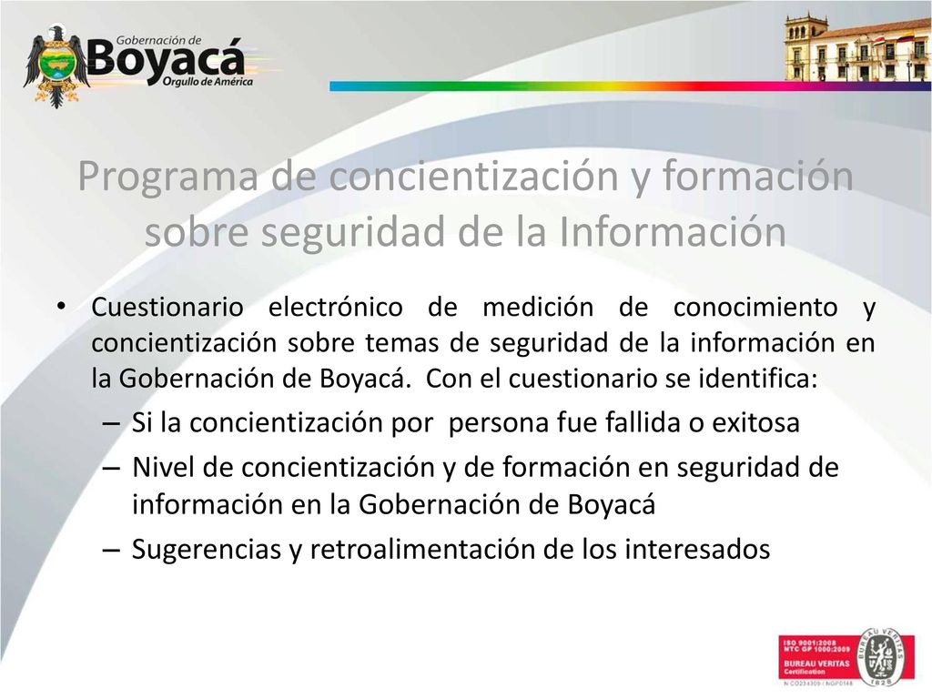Programa de concientización y formación sobre seguridad de la Información