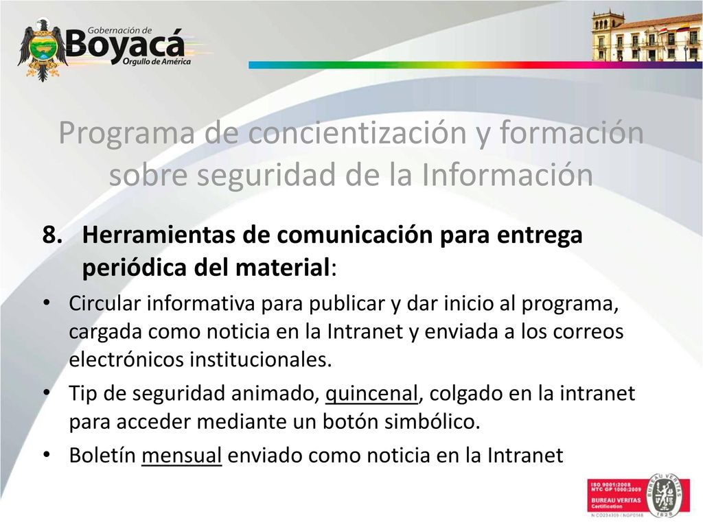 Programa de concientización y formación sobre seguridad de la Información