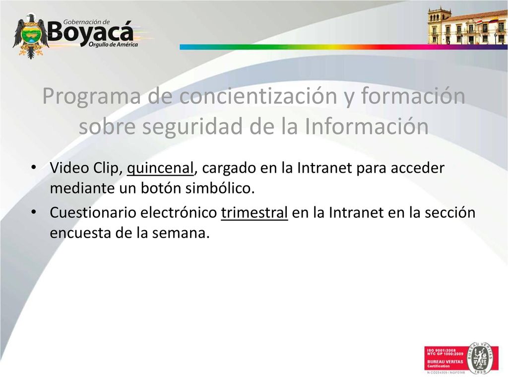 Programa de concientización y formación sobre seguridad de la Información