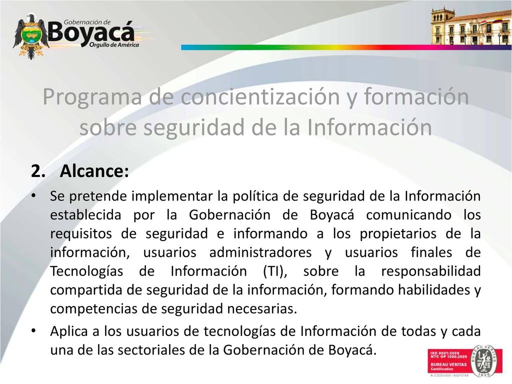 Programa de concientización y formación sobre seguridad de la Información