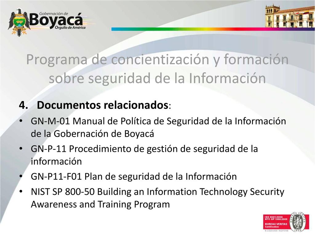 Programa de concientización y formación sobre seguridad de la Información