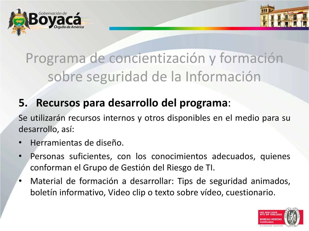 Programa de concientización y formación sobre seguridad de la Información