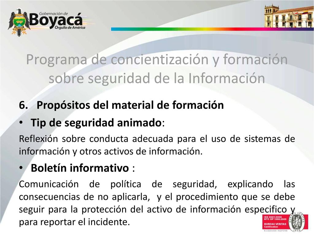 Programa de concientización y formación sobre seguridad de la Información