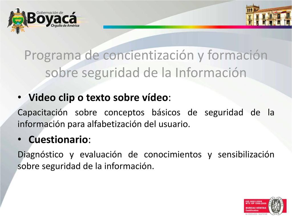 Programa de concientización y formación sobre seguridad de la Información