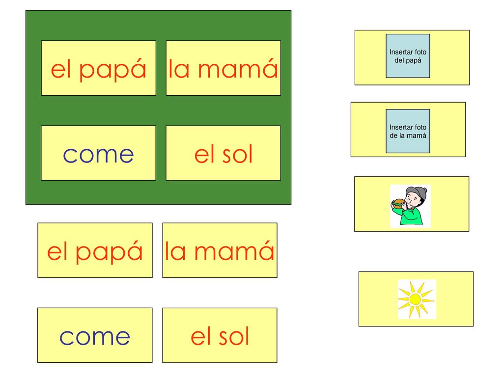 el papá la mamá come el sol el papá la mamá come el sol Insertar foto