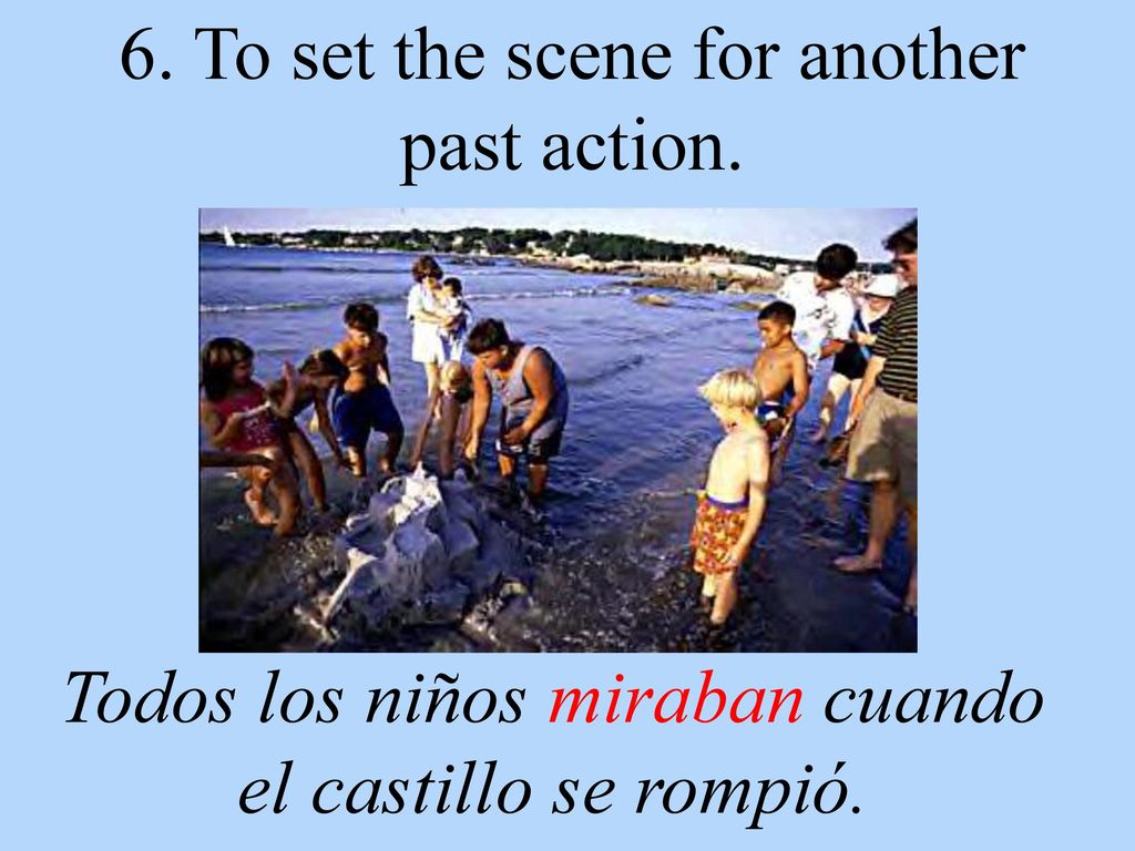 6. To set the scene for another past action.