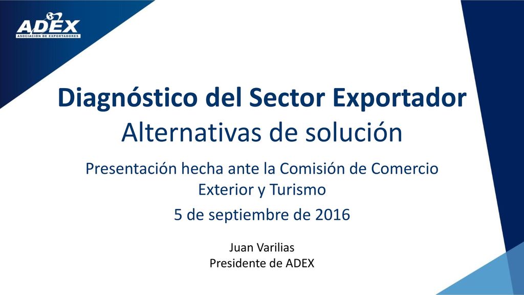 Diagnóstico del Sector Exportador Alternativas de solución