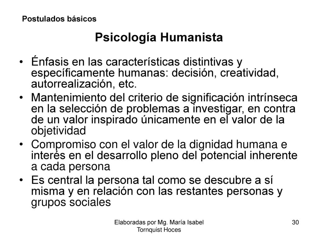 Elaboradas por Mg. María Isabel Tornquist Hoces