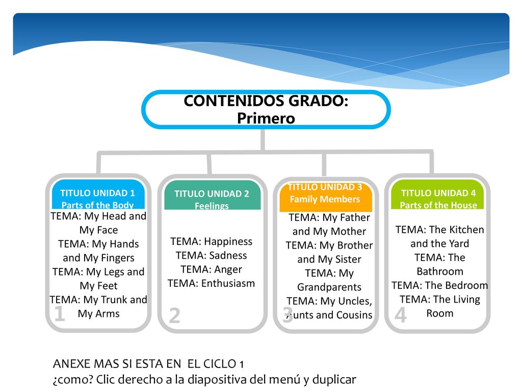 CONTENIDOS GRADO: Primero ANEXE MAS SI ESTA EN EL CICLO 1