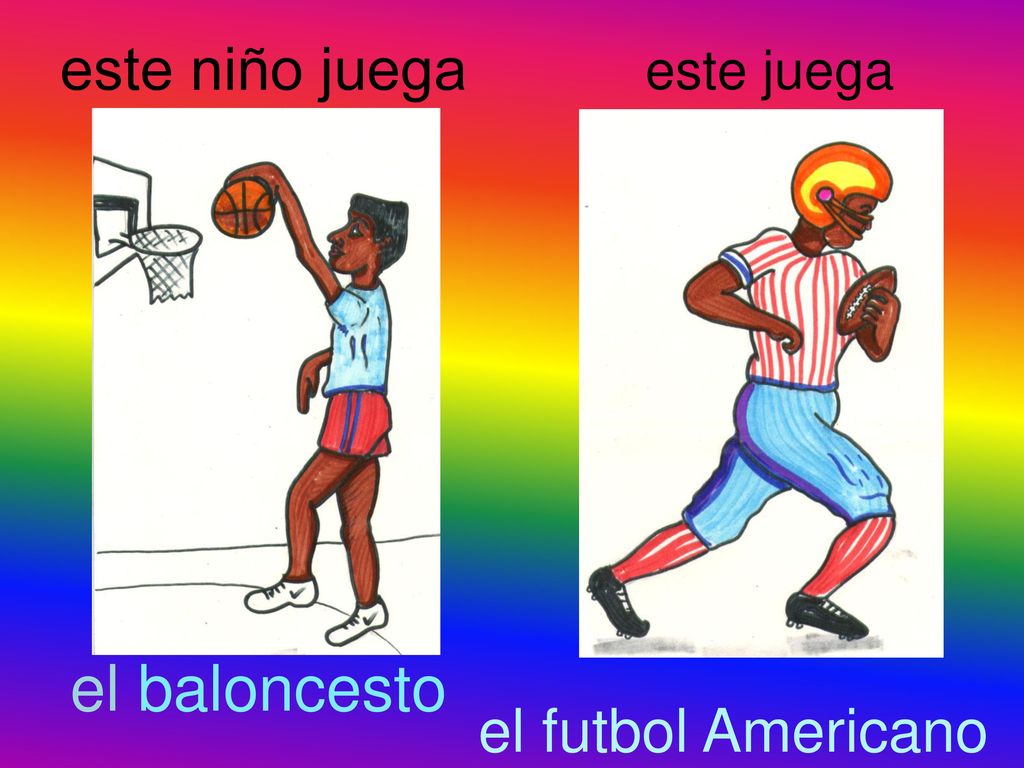 este niño juega este juega el baloncesto el futbol Americano