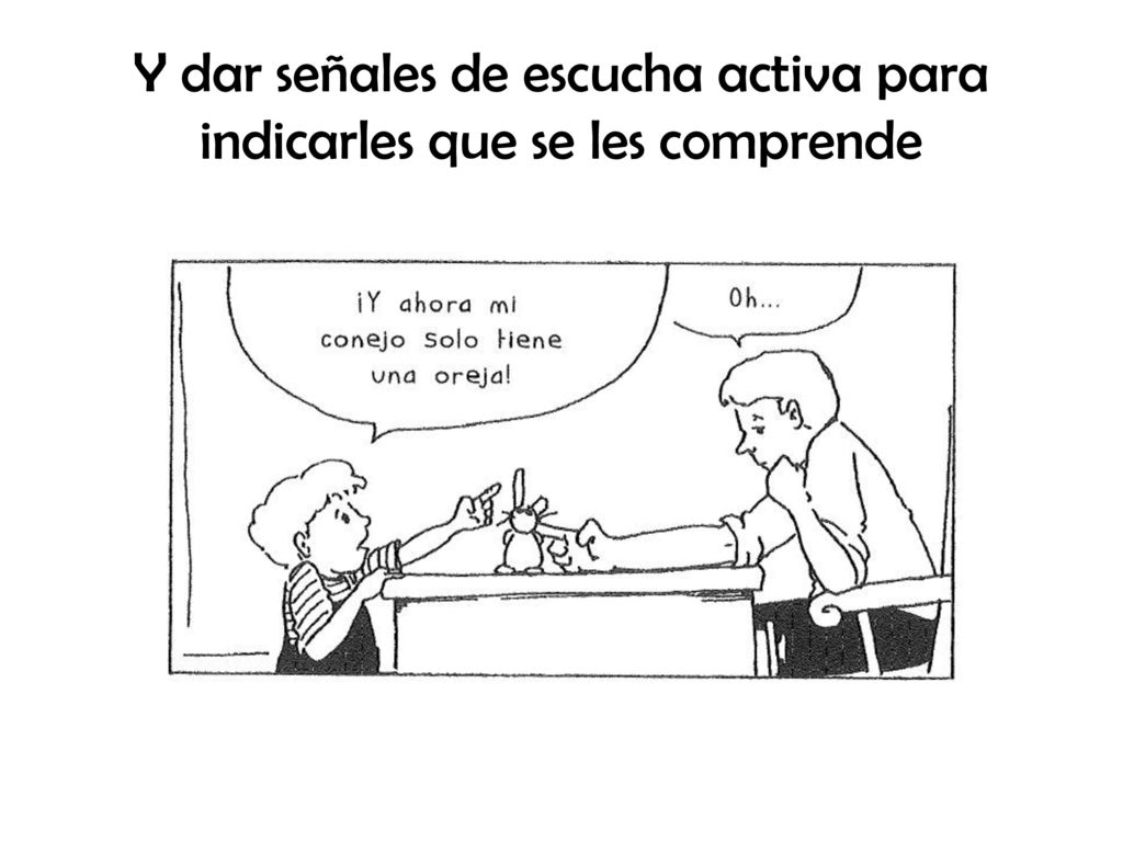 Y dar señales de escucha activa para indicarles que se les comprende