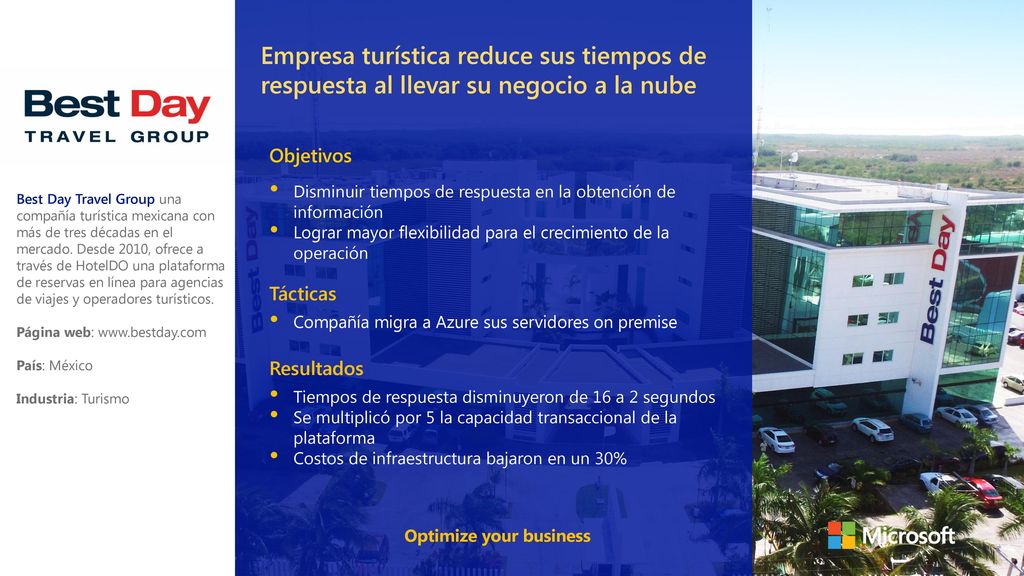 Empresa turística reduce sus tiempos de respuesta al llevar su negocio a la nube