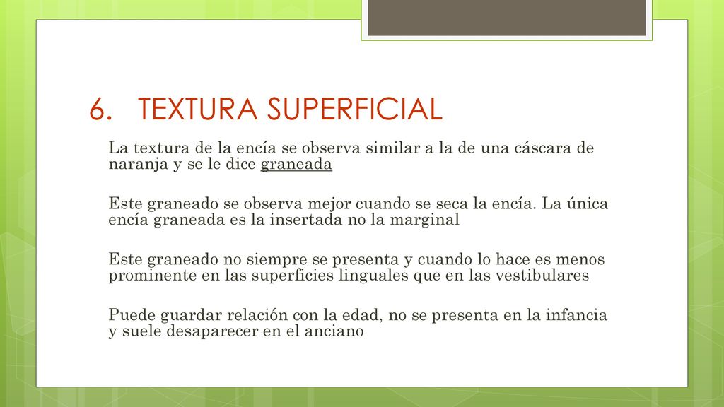 TEXTURA SUPERFICIAL