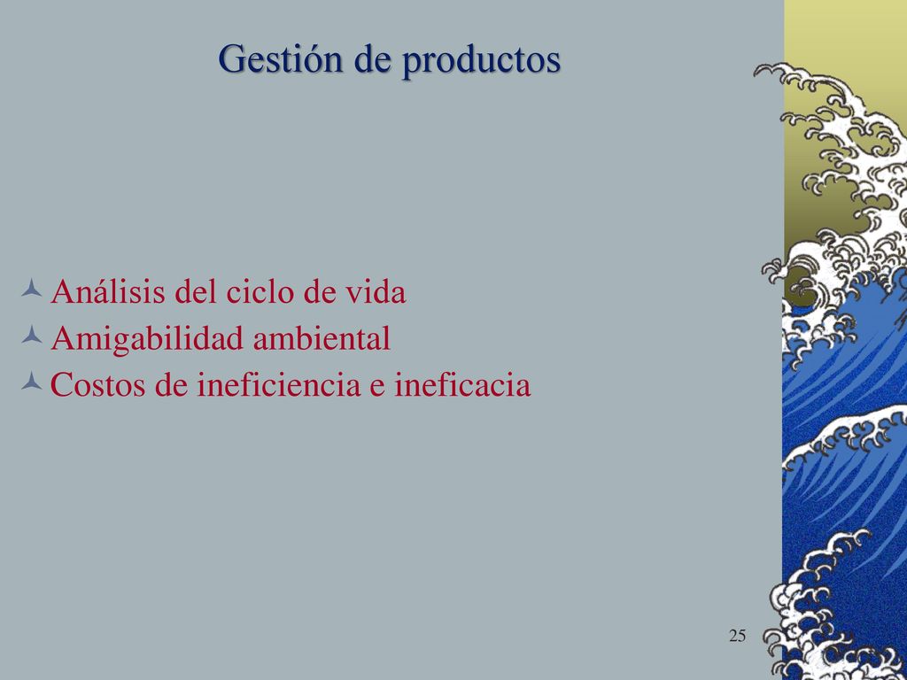 Gestión de productos Análisis del ciclo de vida Amigabilidad ambiental