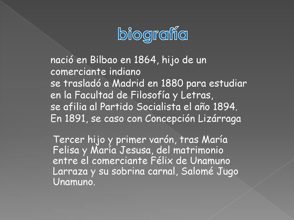 biografía nació en Bilbao en 1864, hijo de un comerciante indiano