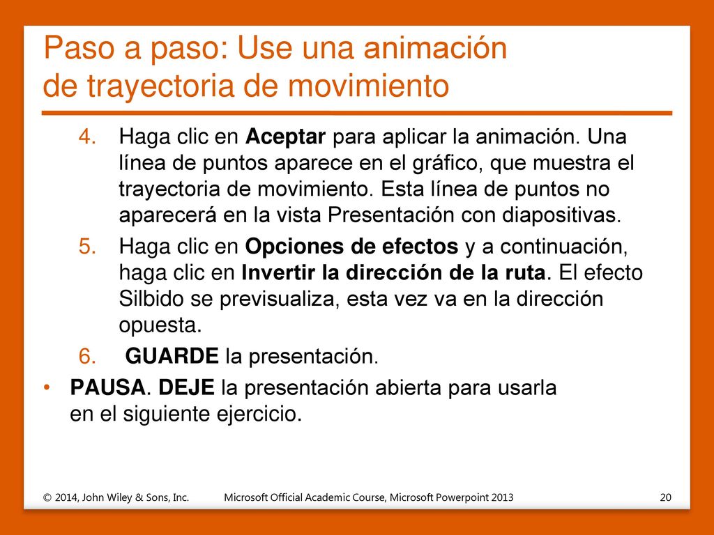 Paso a paso: Use una animación de trayectoria de movimiento