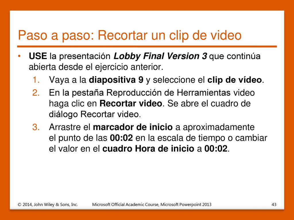 Paso a paso: Recortar un clip de video