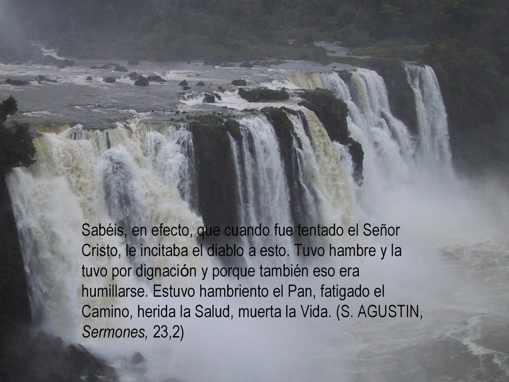 Sabéis, en efecto, que cuando fue tentado el Señor Cristo, le incitaba el diablo a esto.