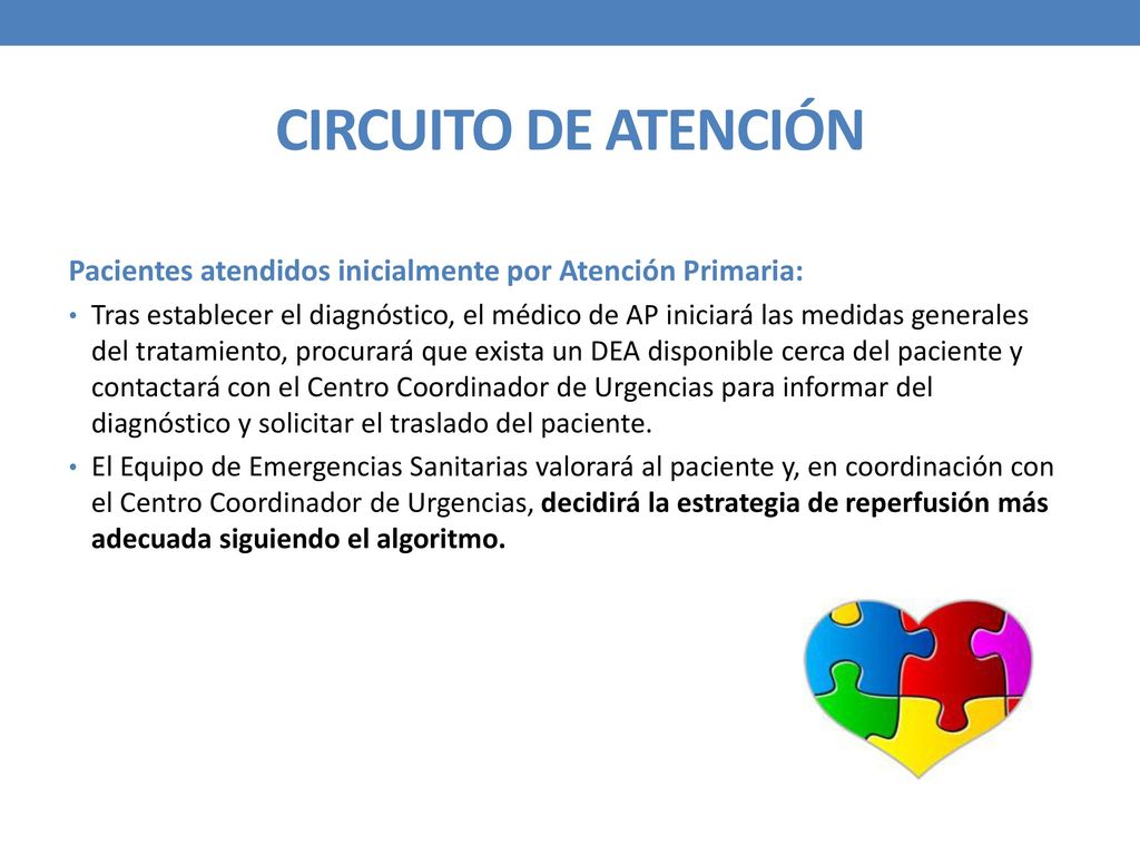 CIRCUITO DE ATENCIÓN Pacientes atendidos inicialmente por Atención Primaria: