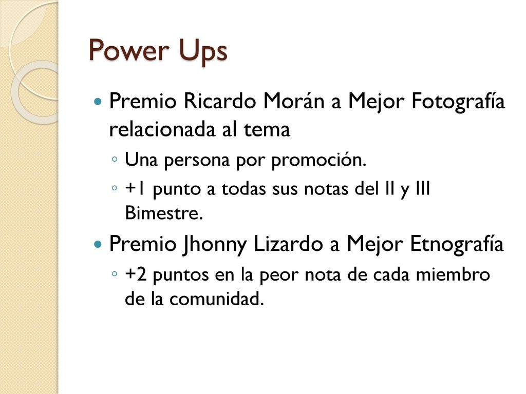 Power Ups Premio Ricardo Morán a Mejor Fotografía relacionada al tema