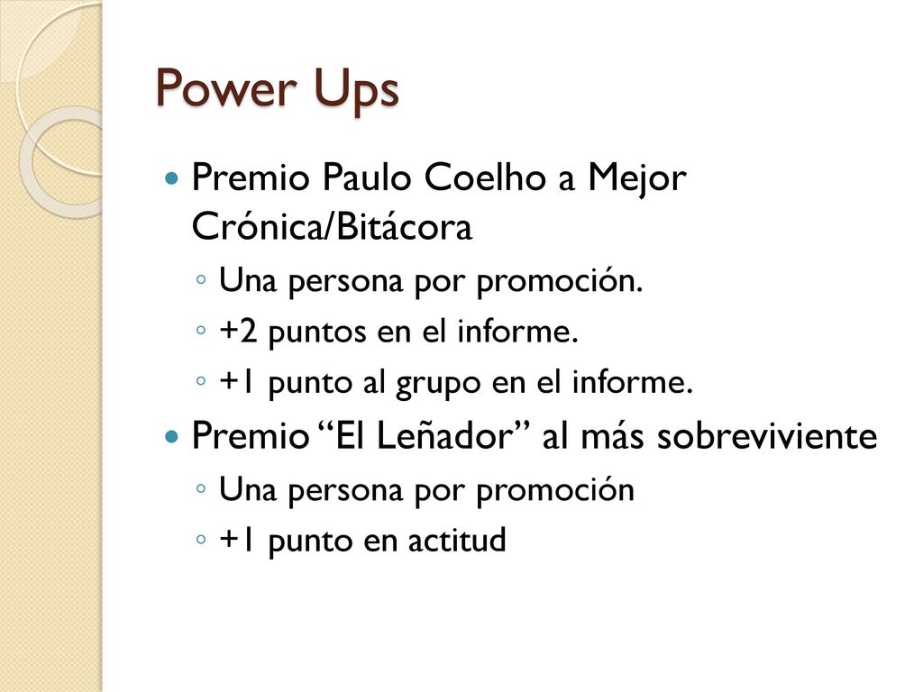 Power Ups Premio Paulo Coelho a Mejor Crónica/Bitácora