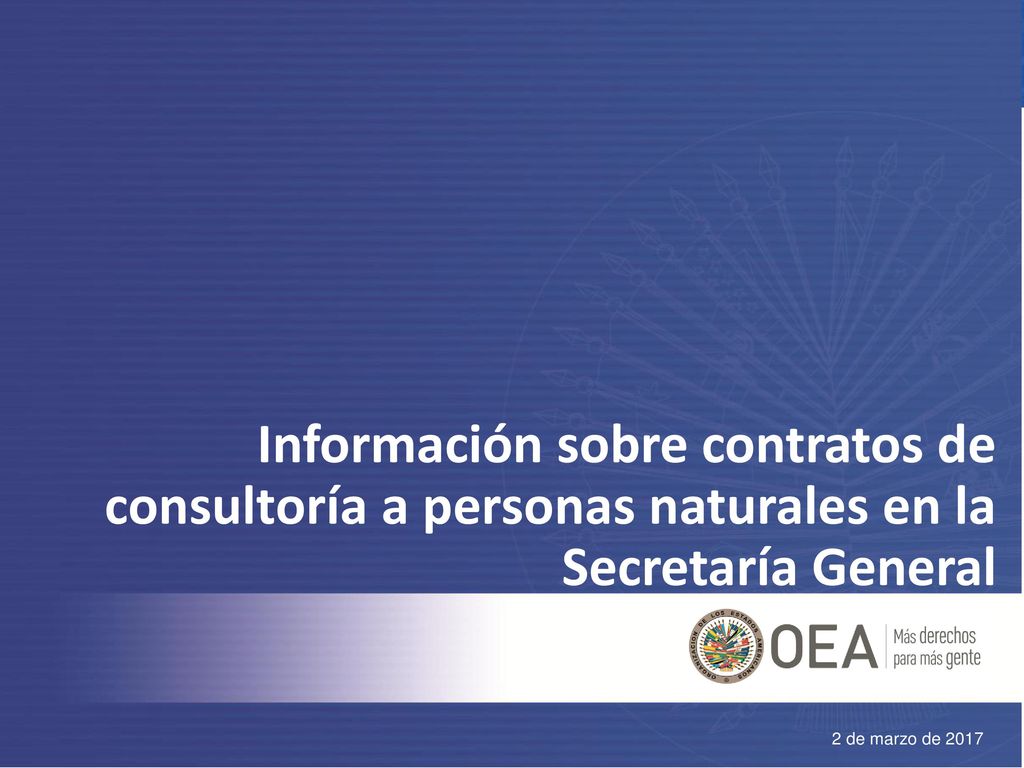 Información sobre contratos de consultoría a personas naturales en la Secretaría General