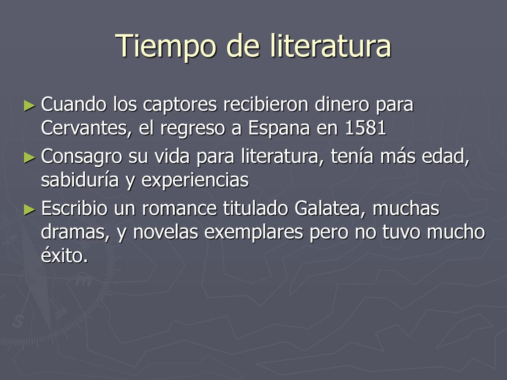 Tiempo de literatura Cuando los captores recibieron dinero para Cervantes, el regreso a Espana en